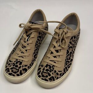 Rothy's The Lace UP Sneaker- Leopard Print